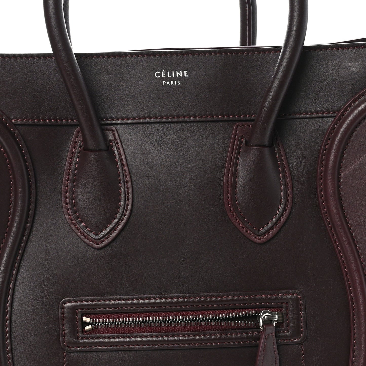 Smooth Calfskin Mini Luggage Burgundy