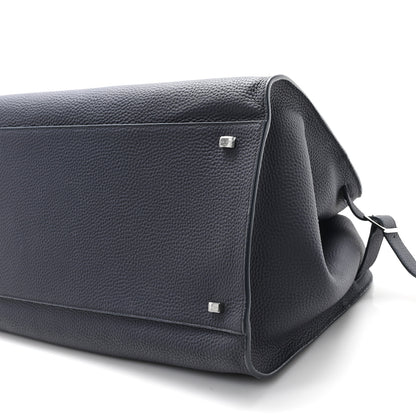 The Row Matte Grained Calfskin Soft Margaux 15 Marine 9 of 9