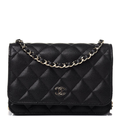 Chanel Caviar Quilted Mini Wallet On Chain WOC Black 1 of 11