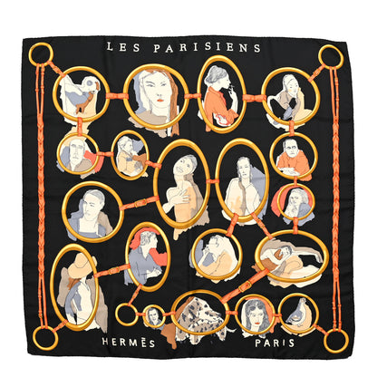 Hermes Silk Les Parisiens Scarf 90 1 of 4