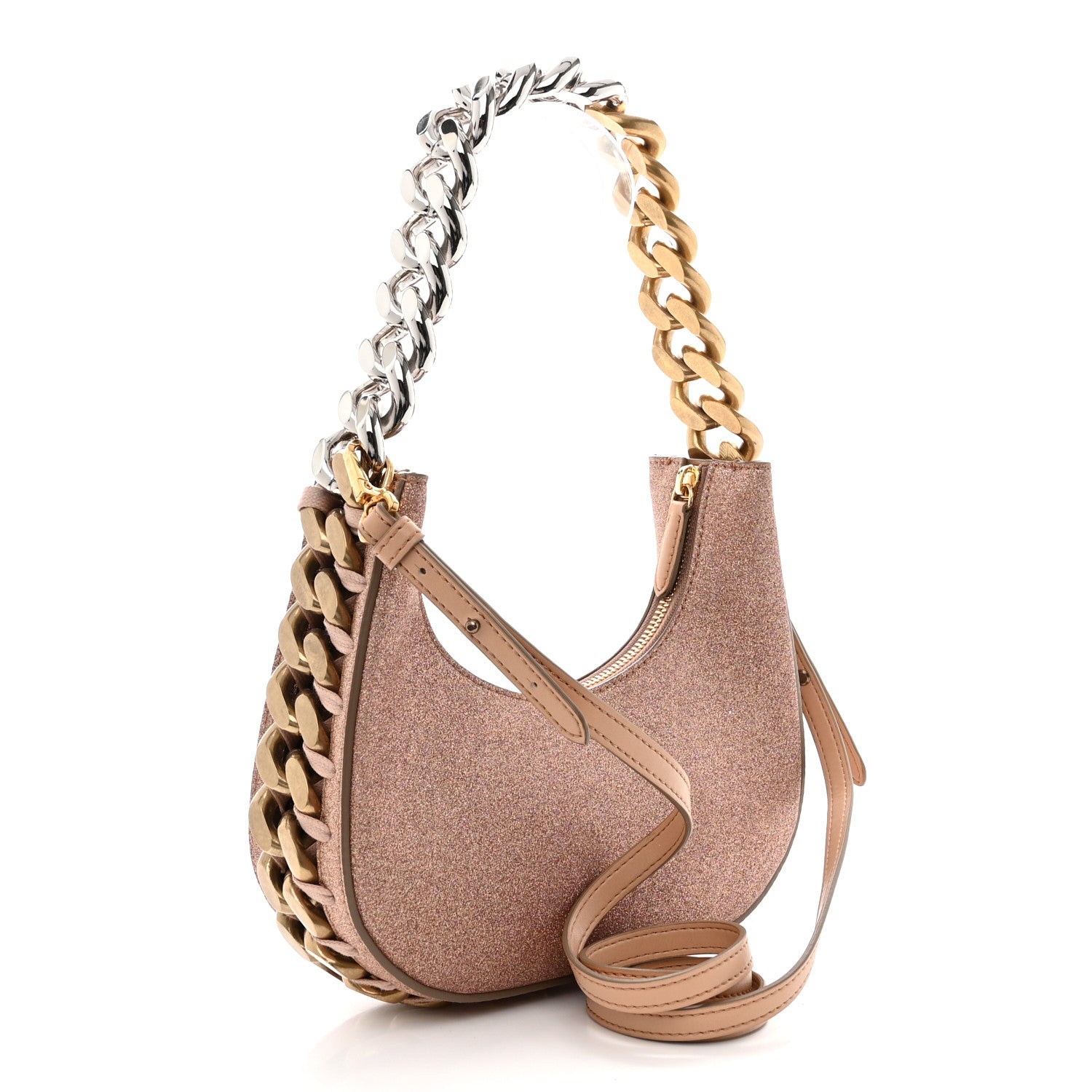 Stella McCartney Glitter Eco Alter Frayme Shoulder Bag Pink 3 of 13