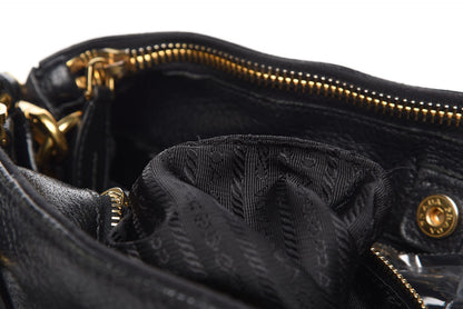 Prada Cervo Deerskin Shopping Tote Black 10 of 10