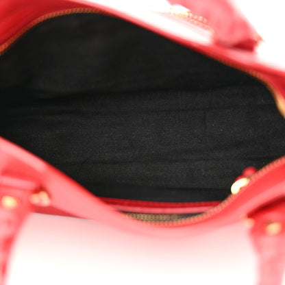 Balenciaga Chevre Gold Metallic Edge Hardware Mini City Rouge Grenade 6 of 11