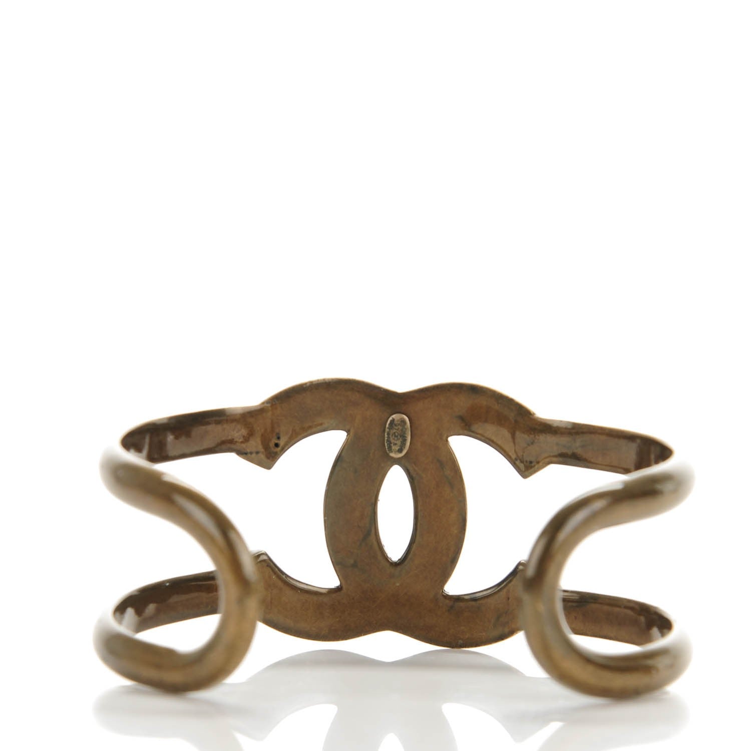 Chanel CC Cuff Brass 3 of 4