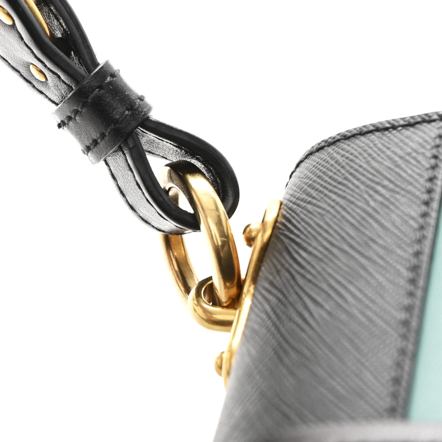 Prada City Calf Saffiano Cahier Bag Assenzio Black 11 of 11