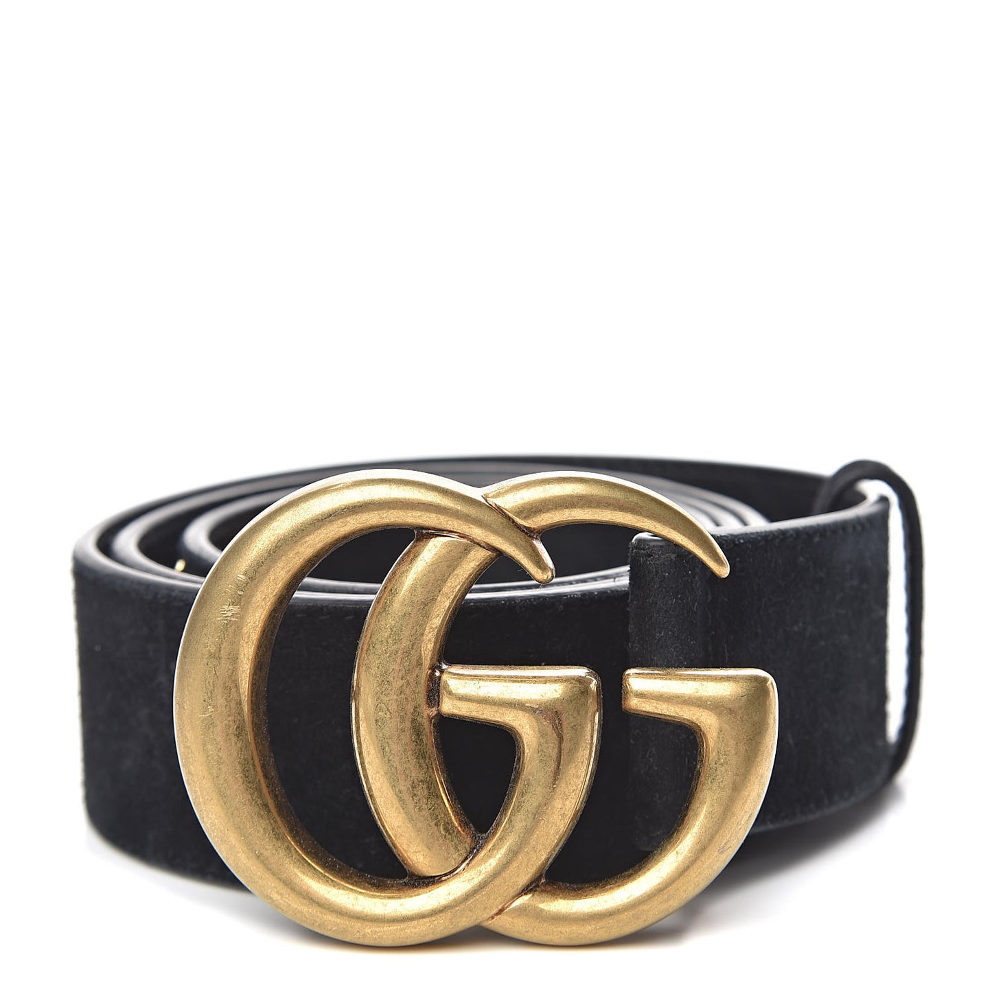 Suede GG Marmont Clover Belt 95 38 Black