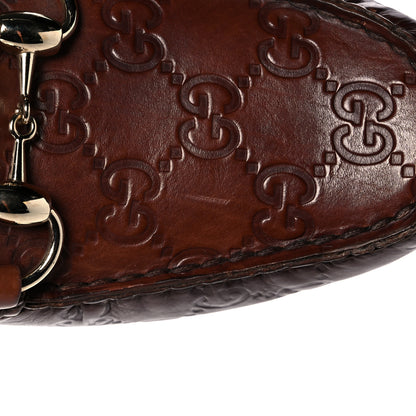 Gucci Calfskin Monogram Horsebit Guccissima Loafers 38.5 Brown 8 of 11