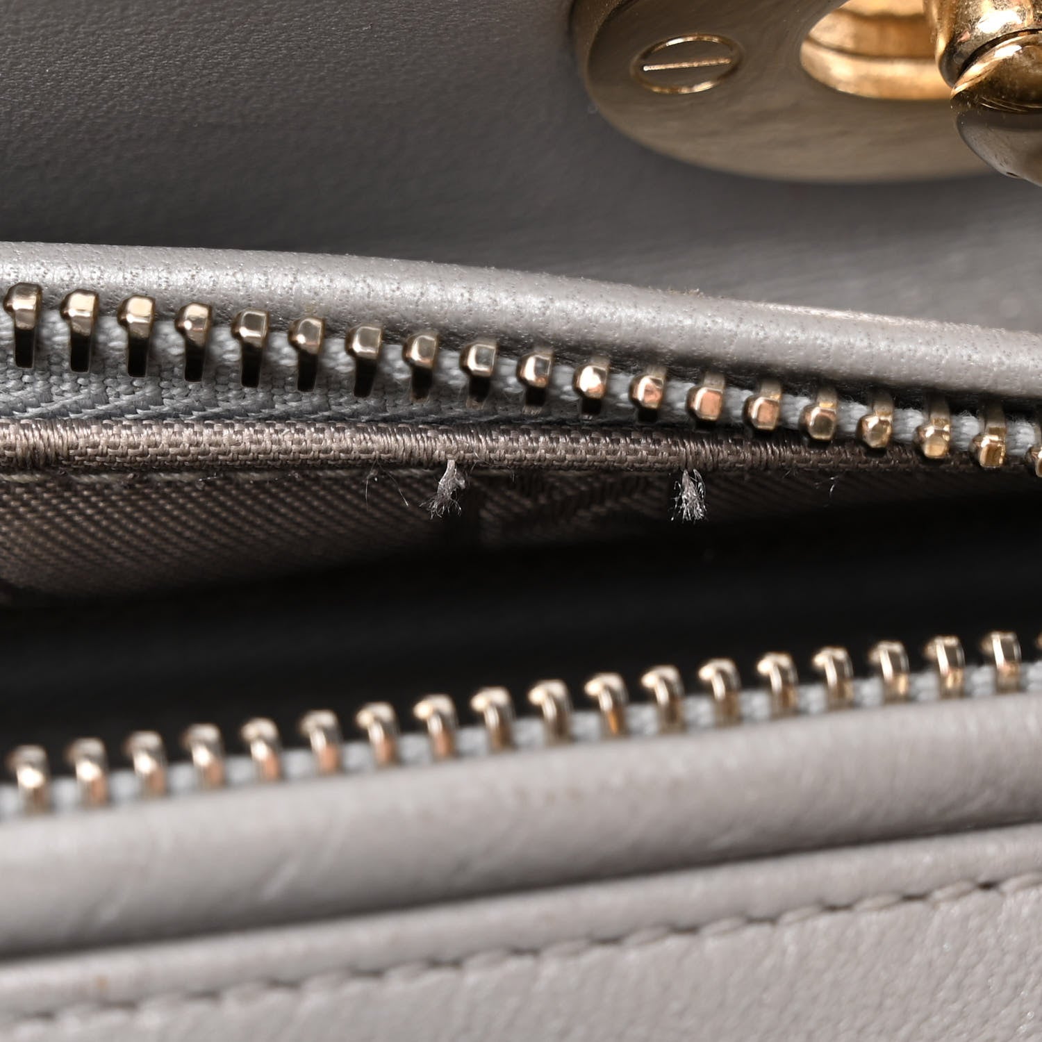 Christian Dior Lambskin Cannage Medium Lady Dior Grey 12 of 12