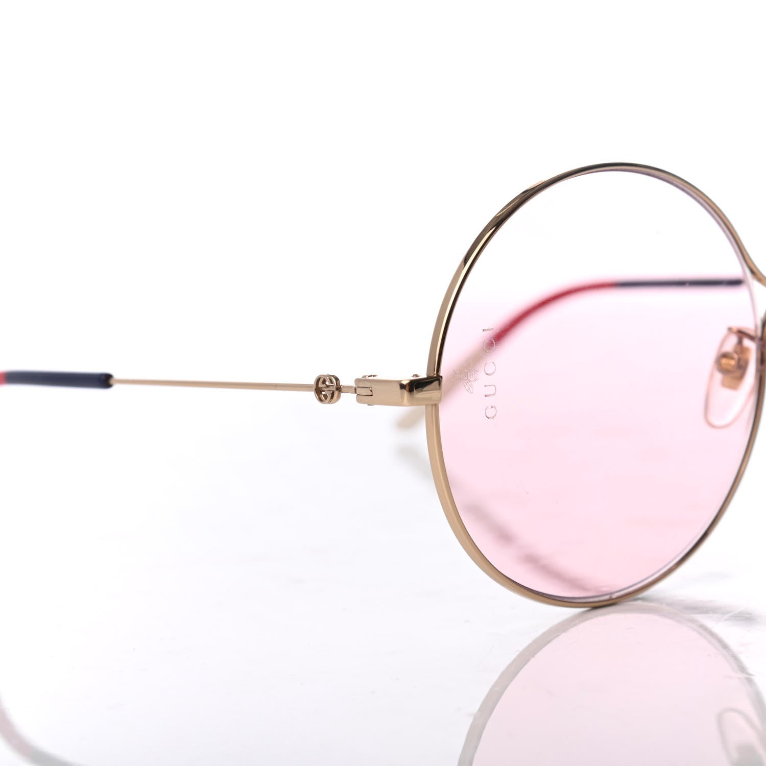 Gucci Round Sunglasses GG0395S Red Blue White 5 of 8