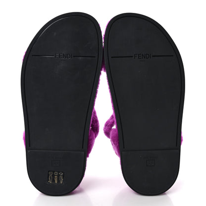 Fendi Shearling FF Fendi Feel Sandals 38 Bouganville 6 of 8
