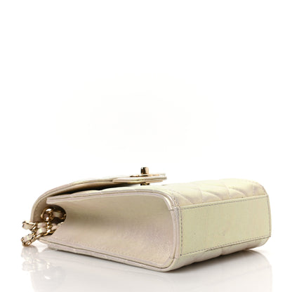 Chanel Iridescent Lambskin Quilted CC Phone Holder Ivory 4 of 8