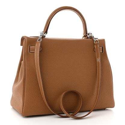 Hermes Togo Kelly Retourne 32 Gold 3 of 12