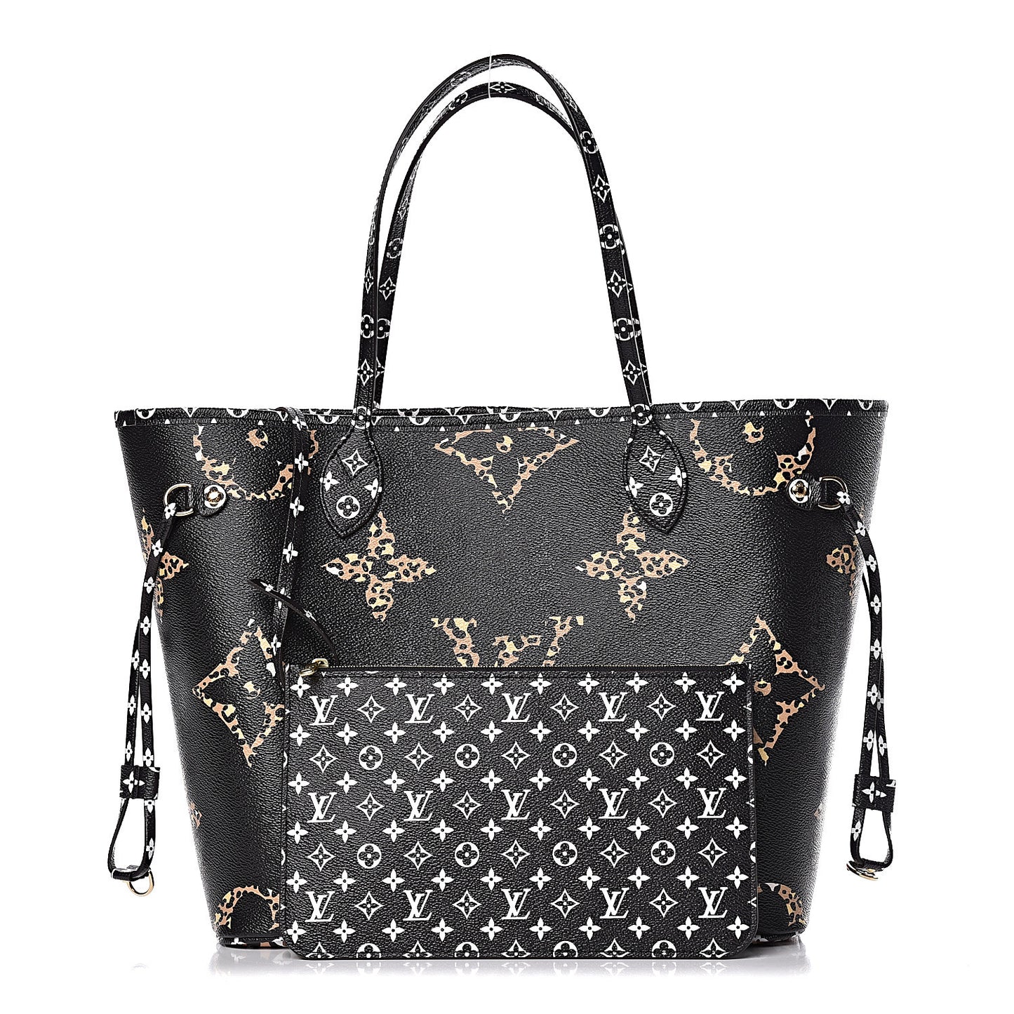 Monogram Giant Jungle Neverfull MM Black
