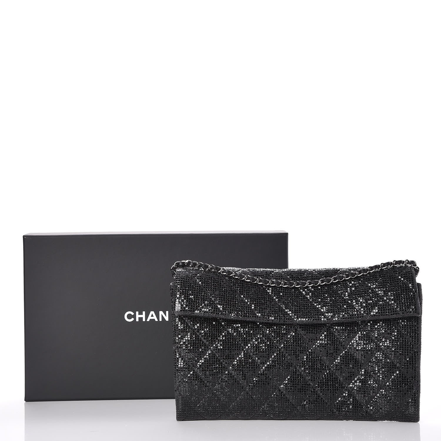 Chanel Crystal Quilted Evening Flap Black 8 of 8