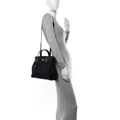 Hermes Military Toile Vache Hunter Herbag Zip PM 31 Black 2 of 13