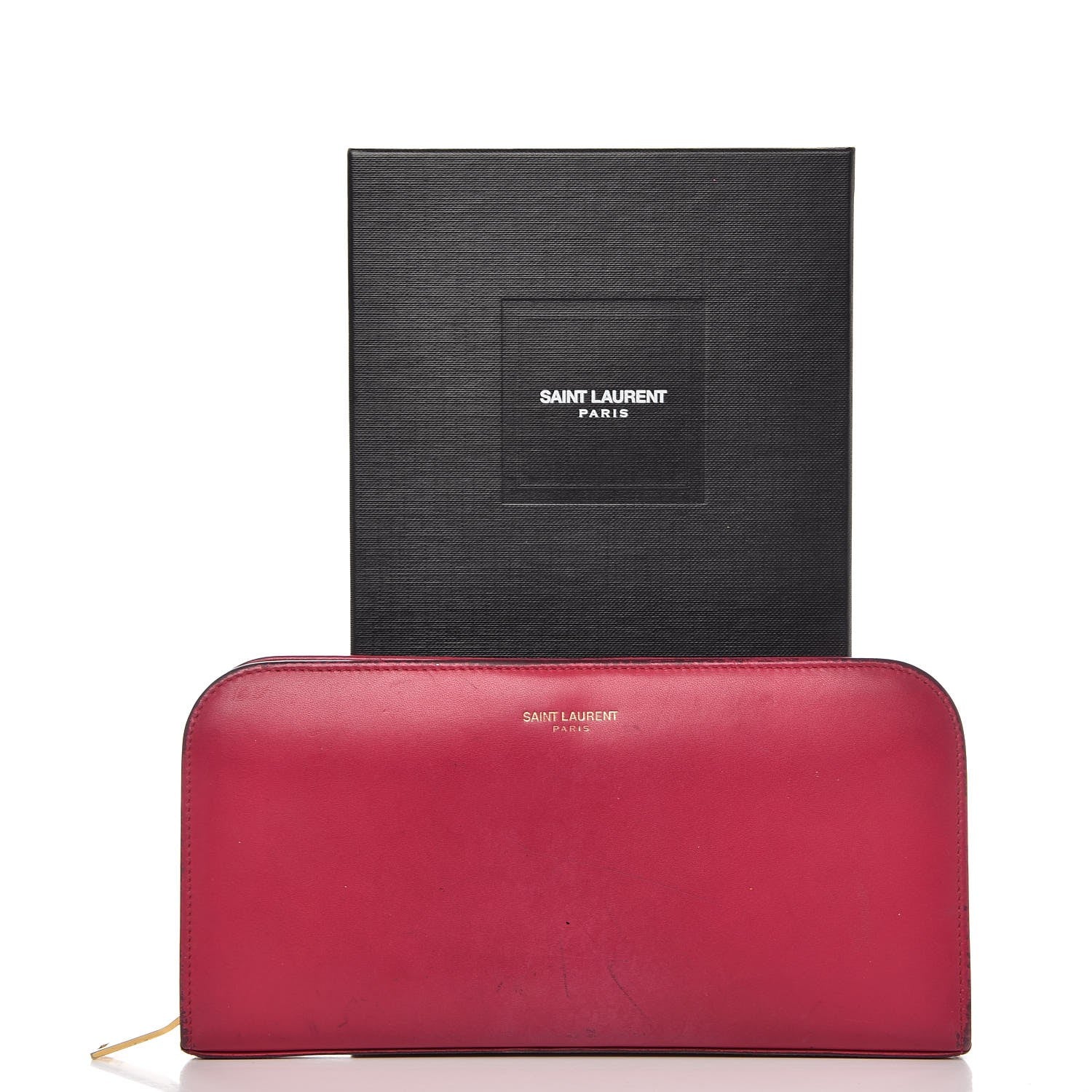 Saint Laurent Calfskin Classic Zip Around Continental Wallet Fuchsia 13 of 13