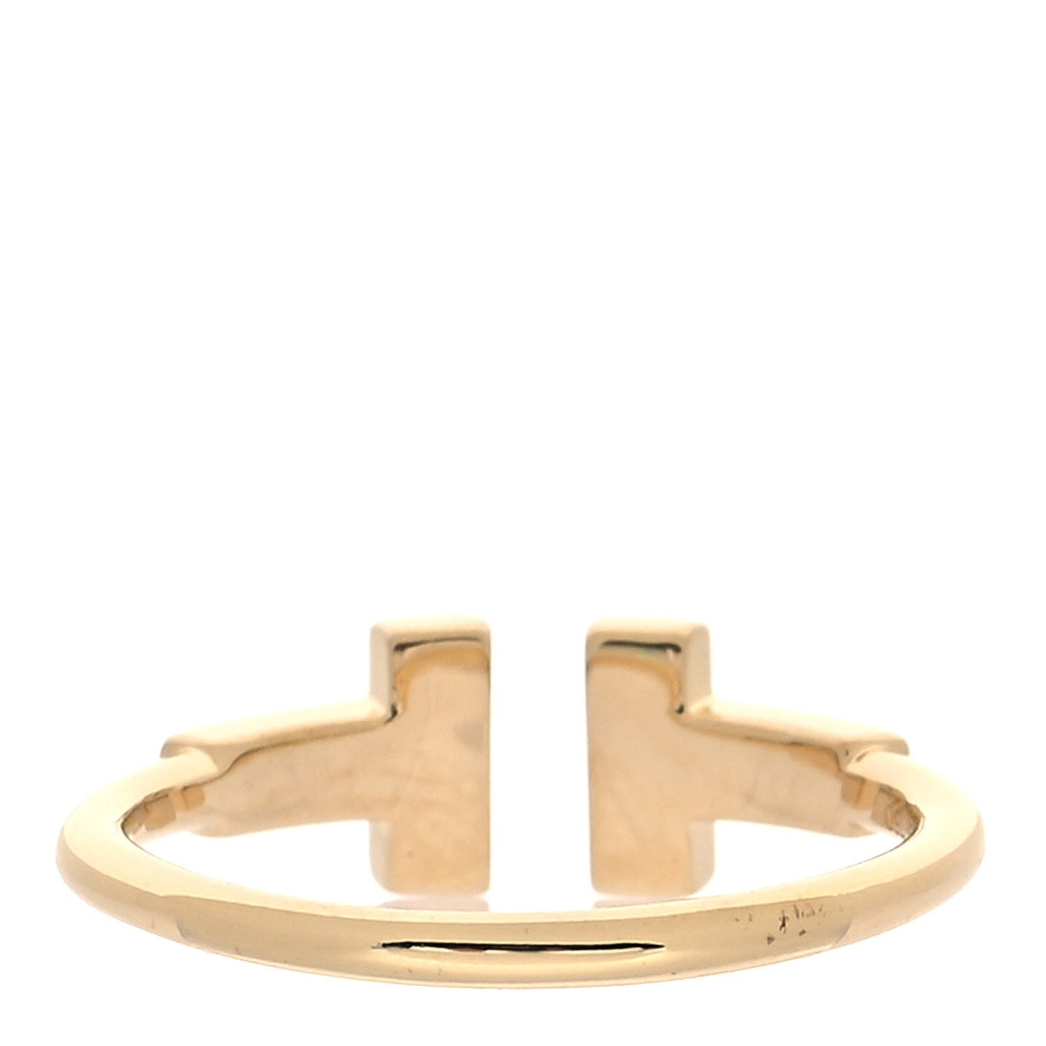 Tiffany 18K Yellow Gold Diamond T Wire Ring 48 4.5 3 of 5