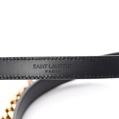 Saint Laurent Calfskin Monogram Chain Belt Black 4 of 6