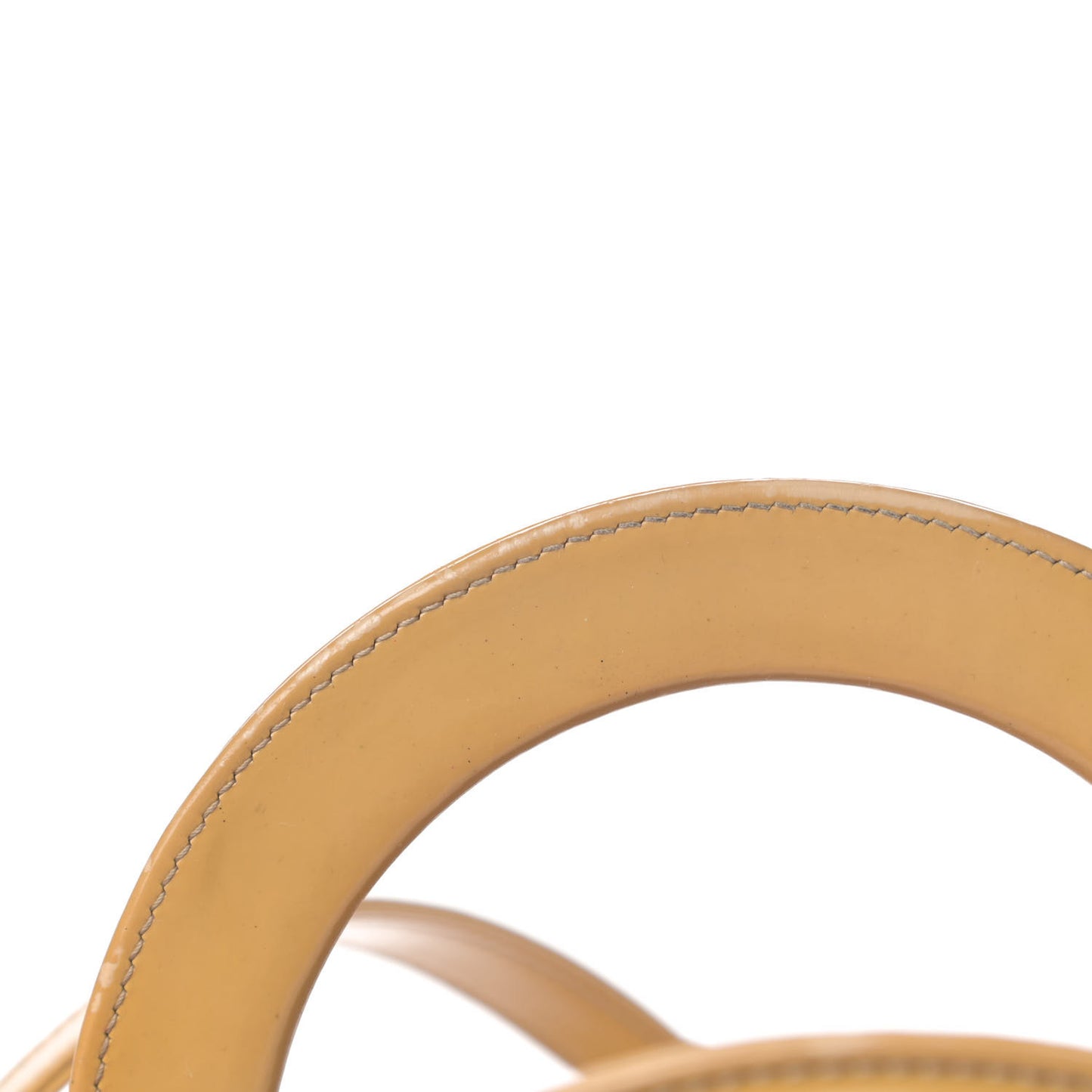 Patent Cannage Medium Lady Dior Beige