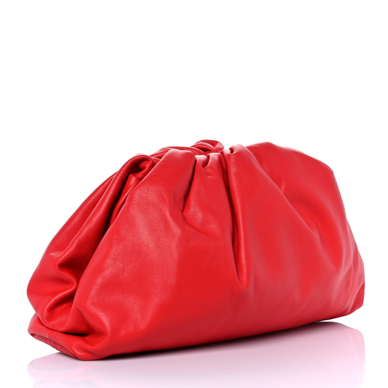 Bottega Veneta Smooth Butter Calf The Pouch Oversized Clutch Bright Red 3 of 9