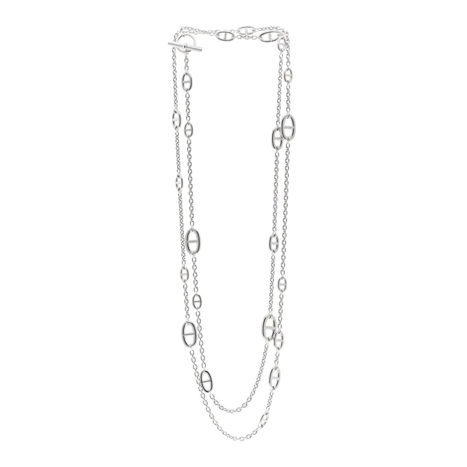 Hermes Sterling Silver Farandole Necklace 160 3 of 4