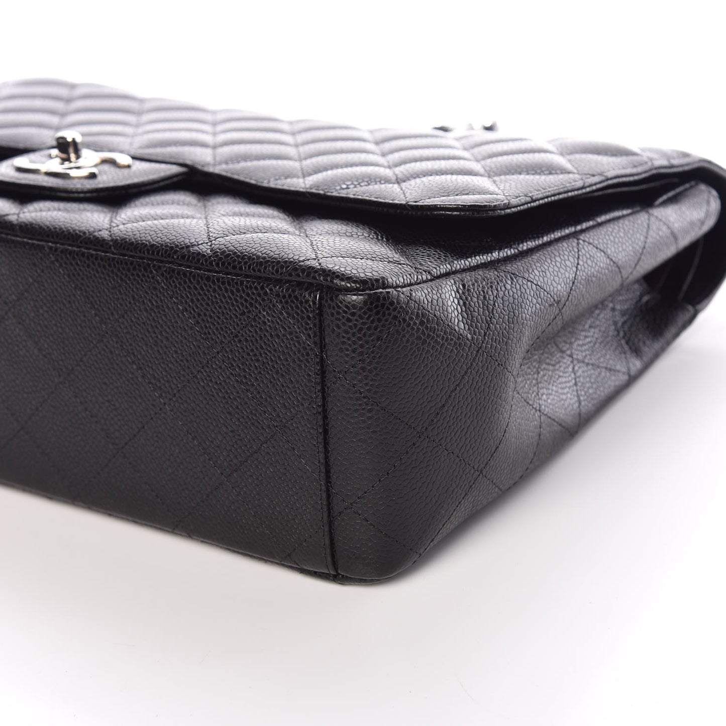 Caviar Quilted Maxi Double Flap Black