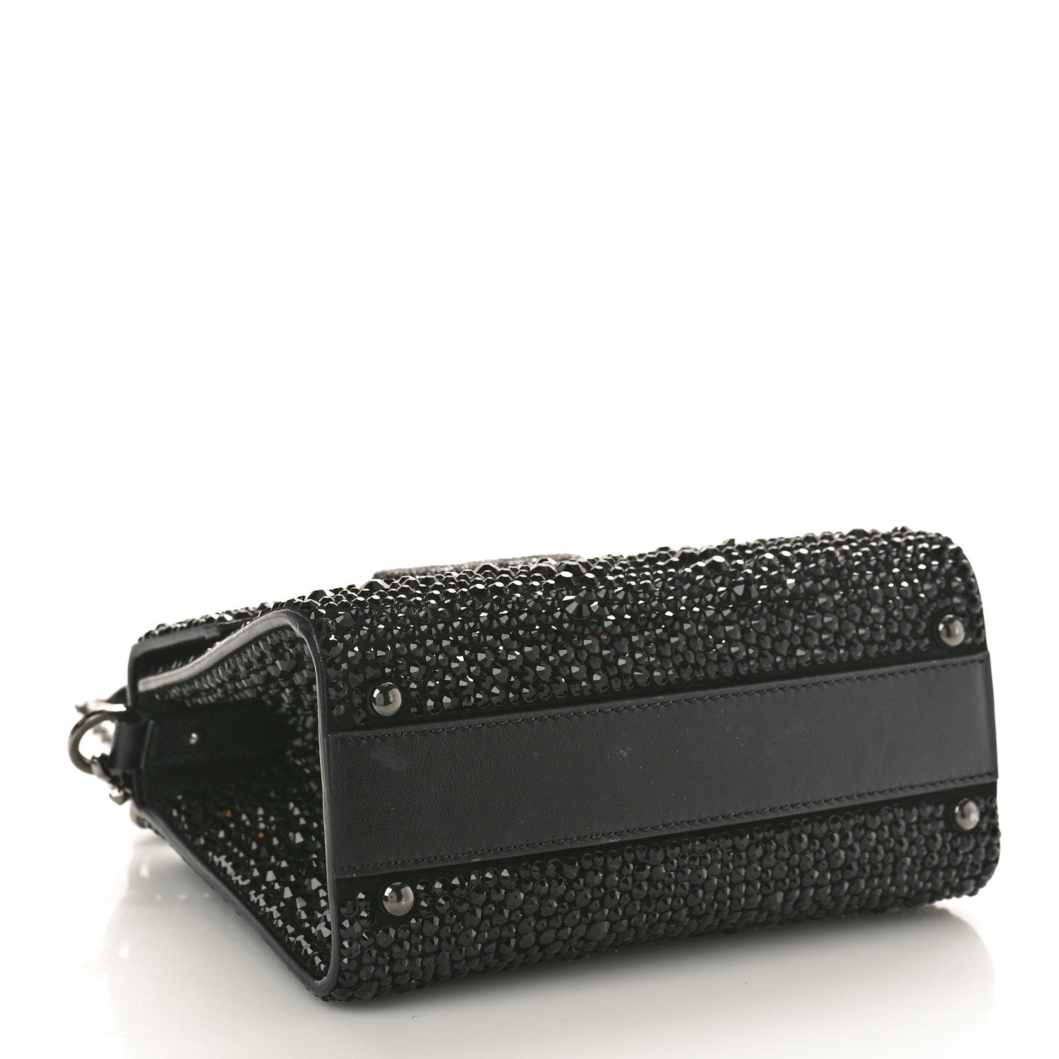 Valentino Garavani Crystal Embroidered Mini Vsling Top Handle Bag Black 4 of 10