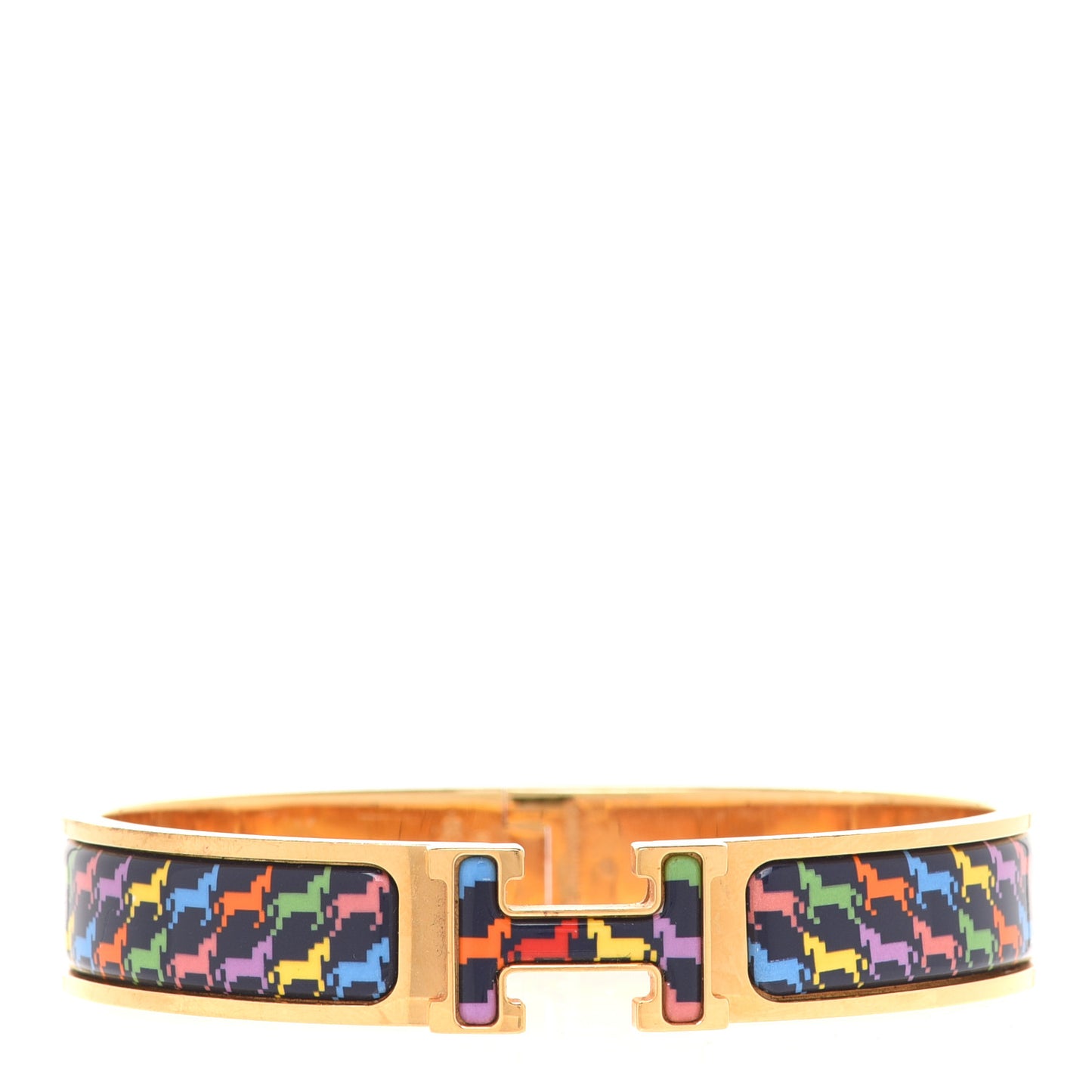 Enamel Cheval Pixel Narrow Clic Clac H Bracelet GM