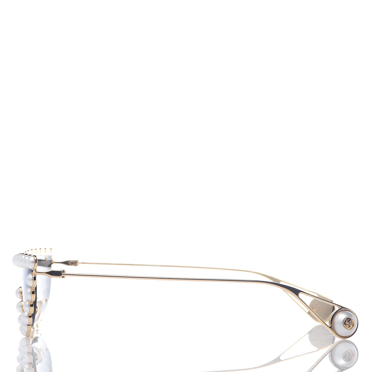 Metal Pearl Cat Eye Sunglasses GG0364S Gold