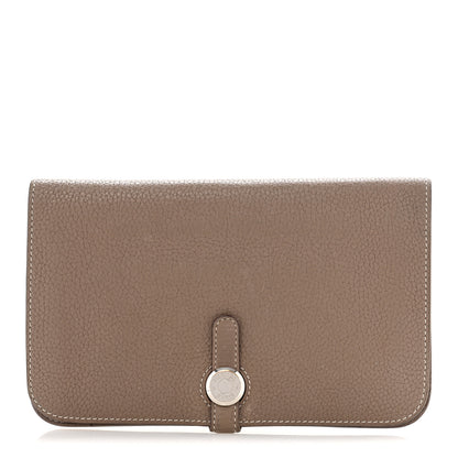 Hermes Togo Dogon Duo Wallet Etoupe 1 of 13