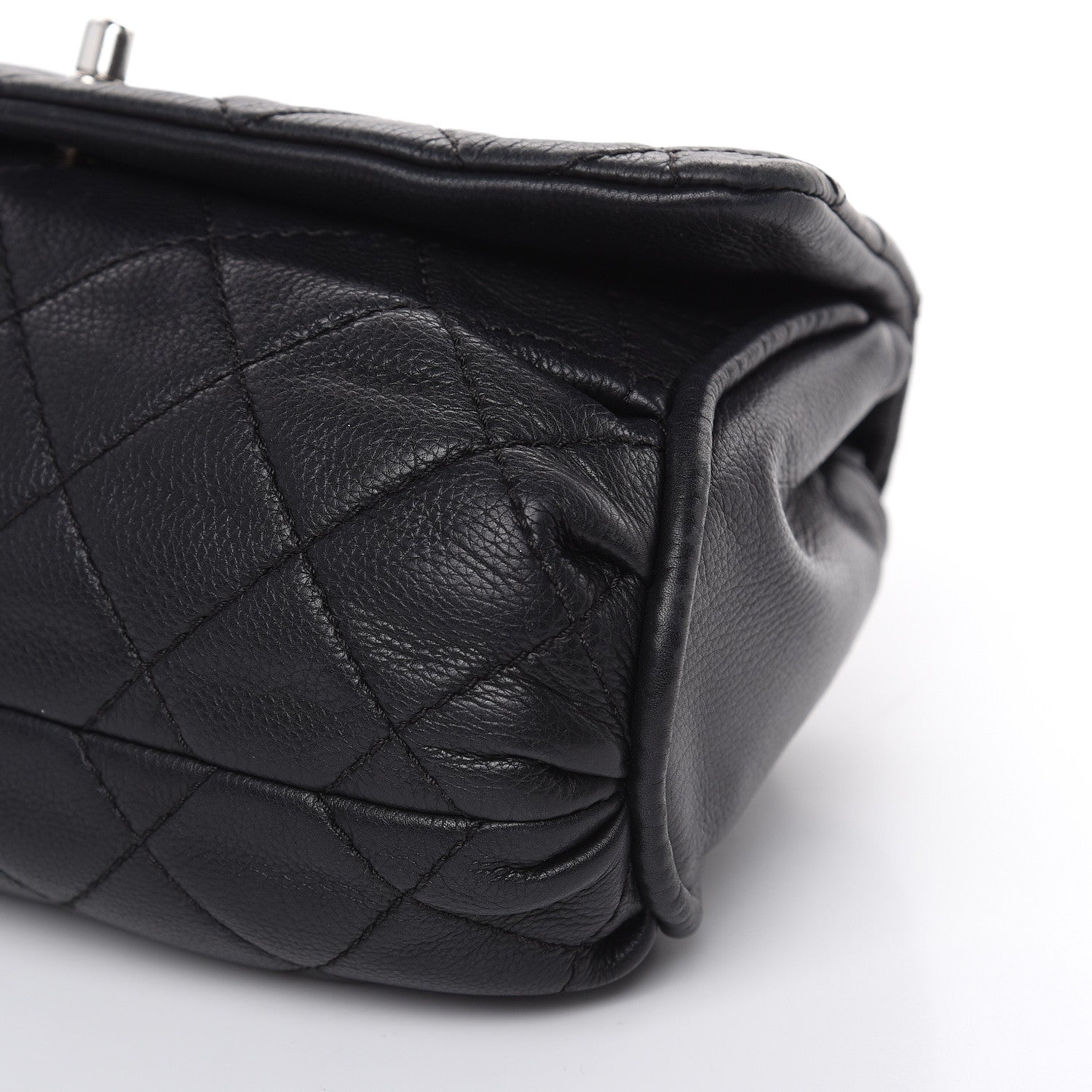 Chanel Grained Calfskin Single Flap Black 9 of 18
