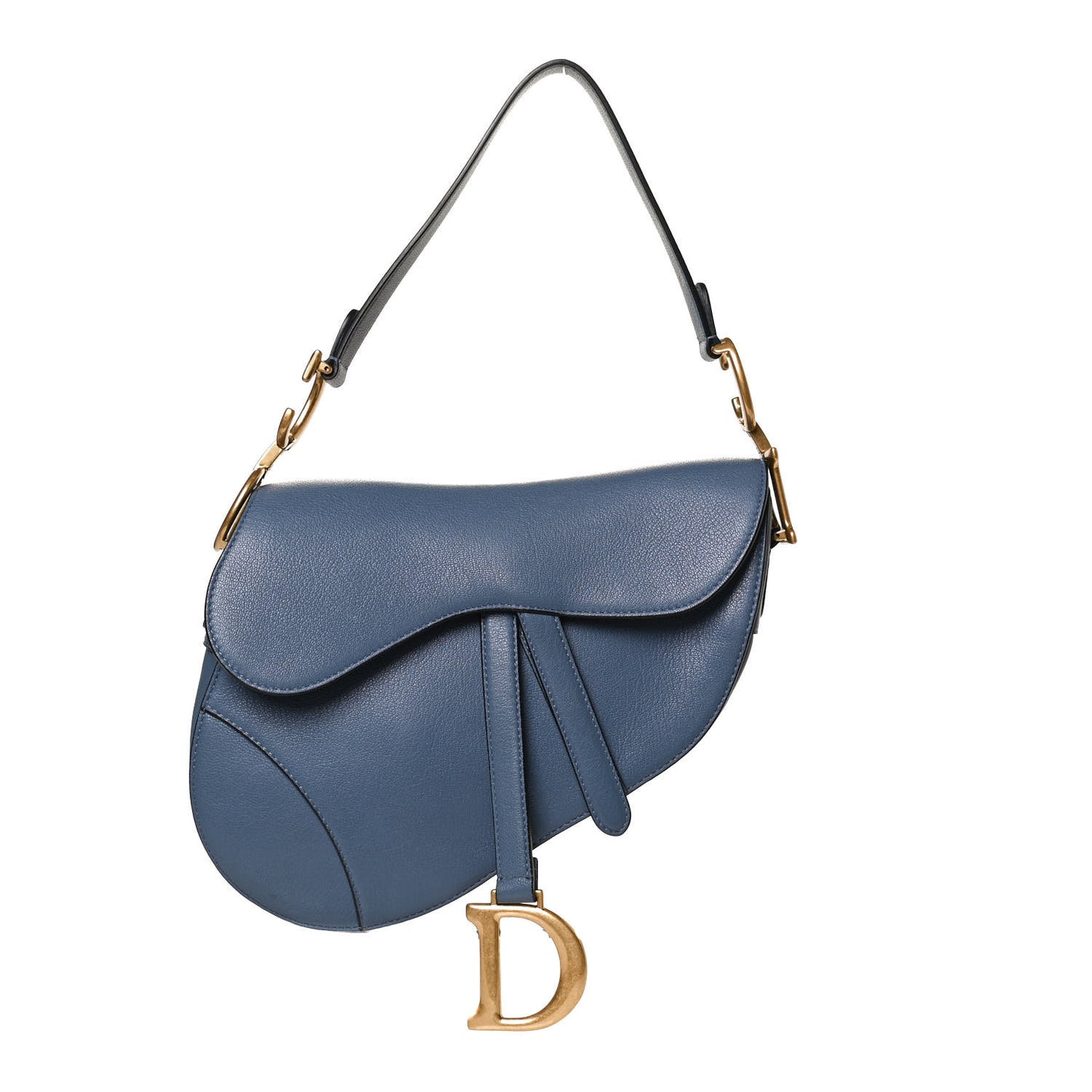 Calfskin Mini Saddle Bag Sky Blue