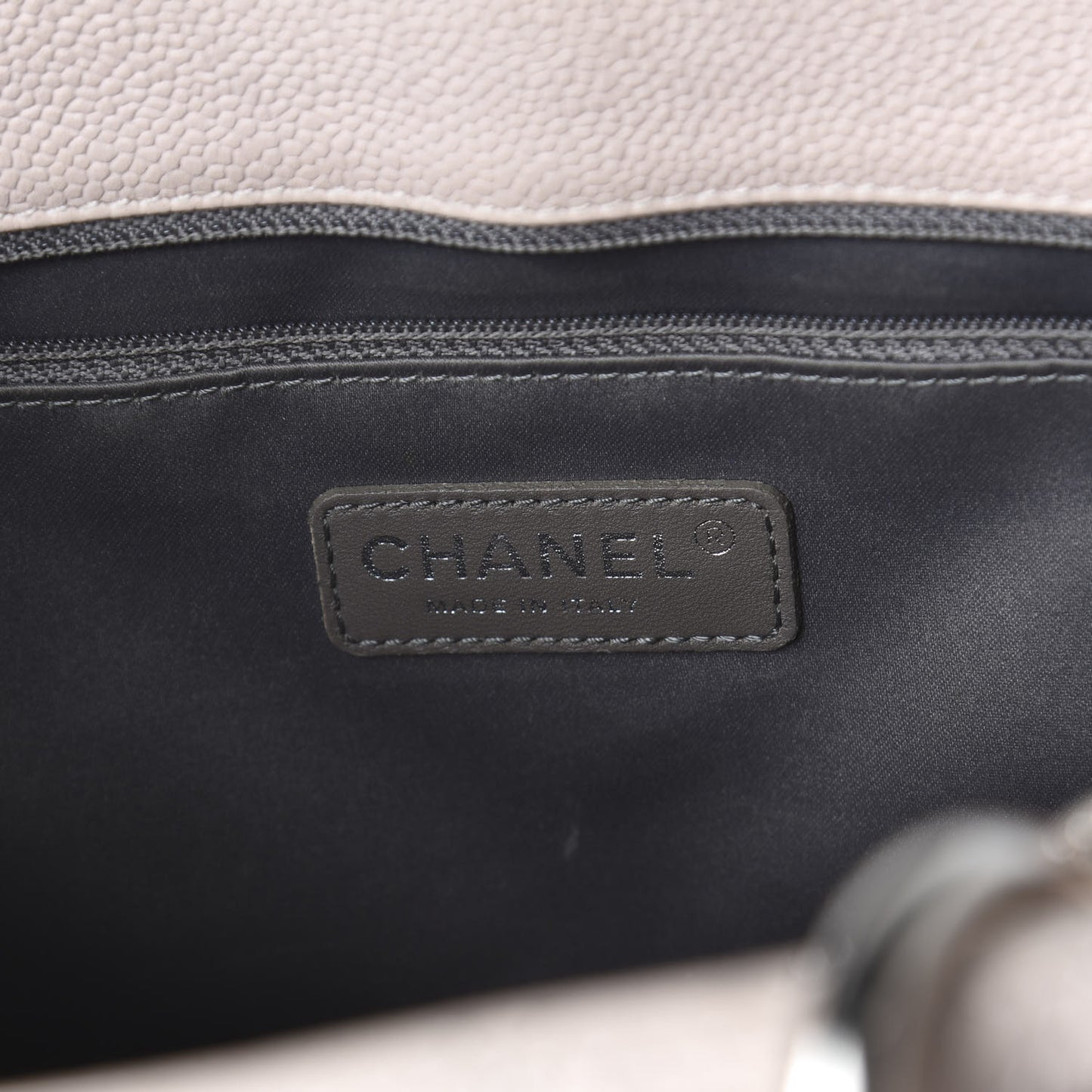 Caviar Quilted Grand Shopping Tote GST Beige Clair