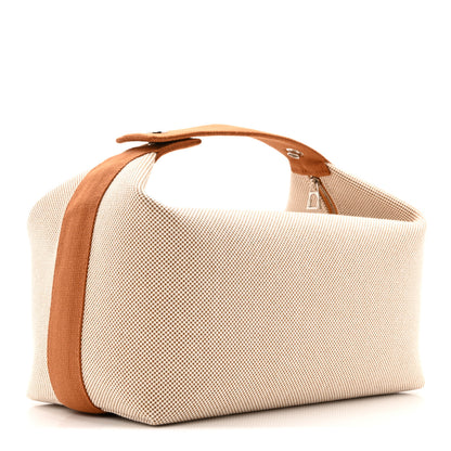 Hermes Canvas Large Bride-A-Brac Cabriole Case Biscuit 3 of 9