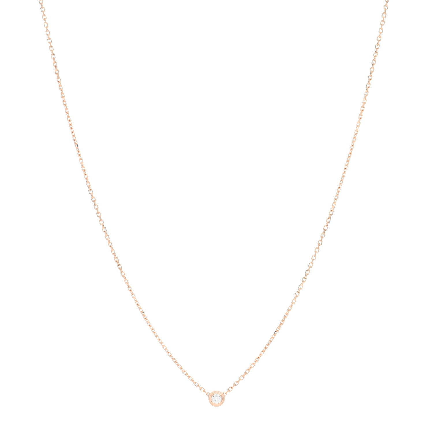 Cartier 18K Pink Gold Diamond XS D'Amour Pendant Necklace 1 of 4