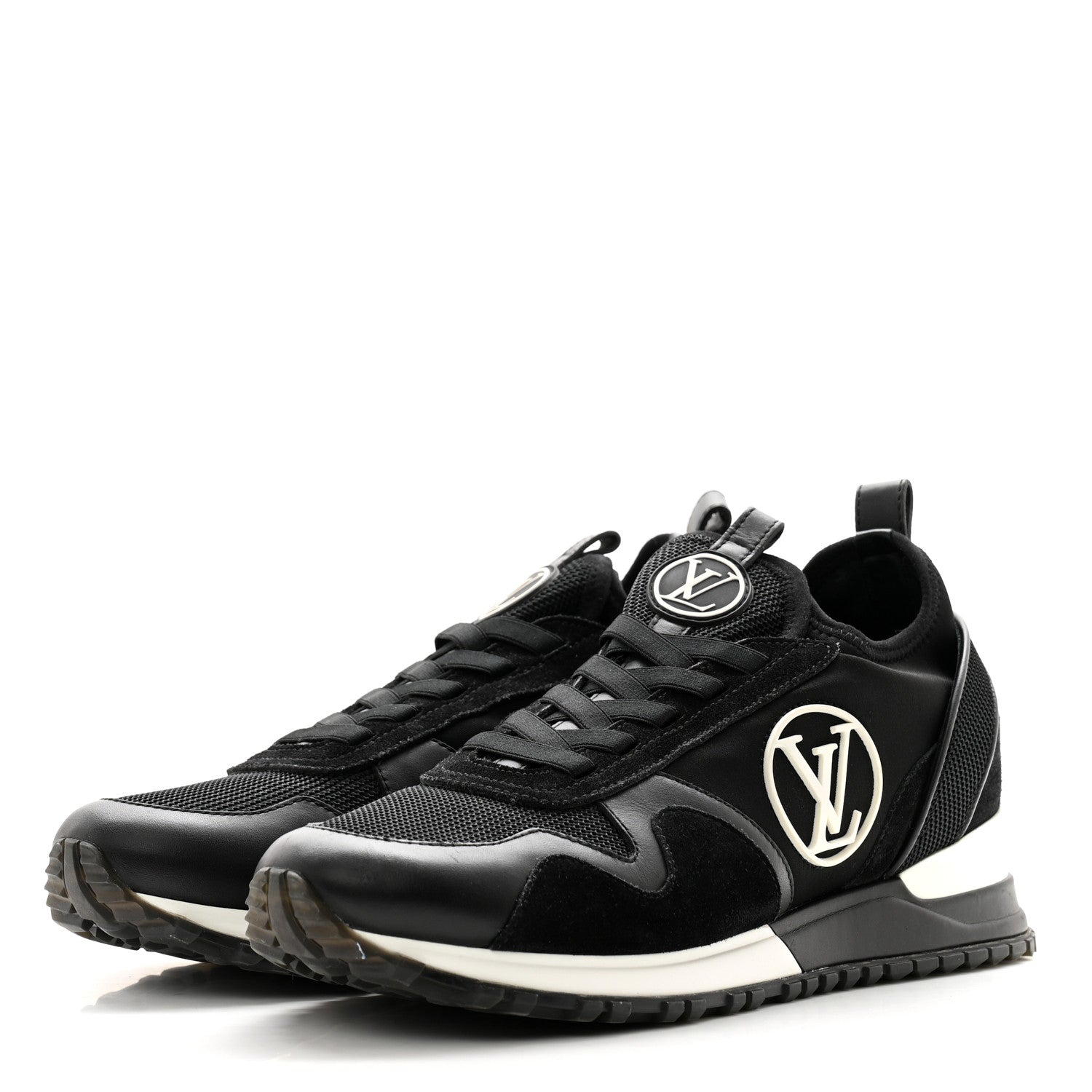 Louis Vuitton Calfskin Run Away Sneakers 37.5 Black 3 of 10