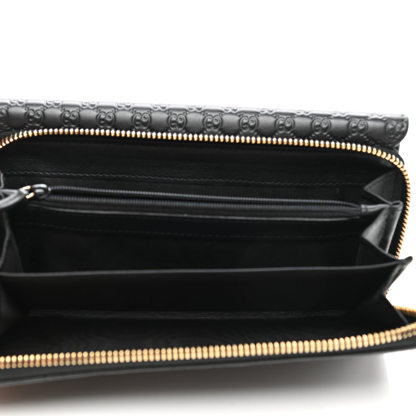 Soft Microguccissima Continental Zip Wallet Black