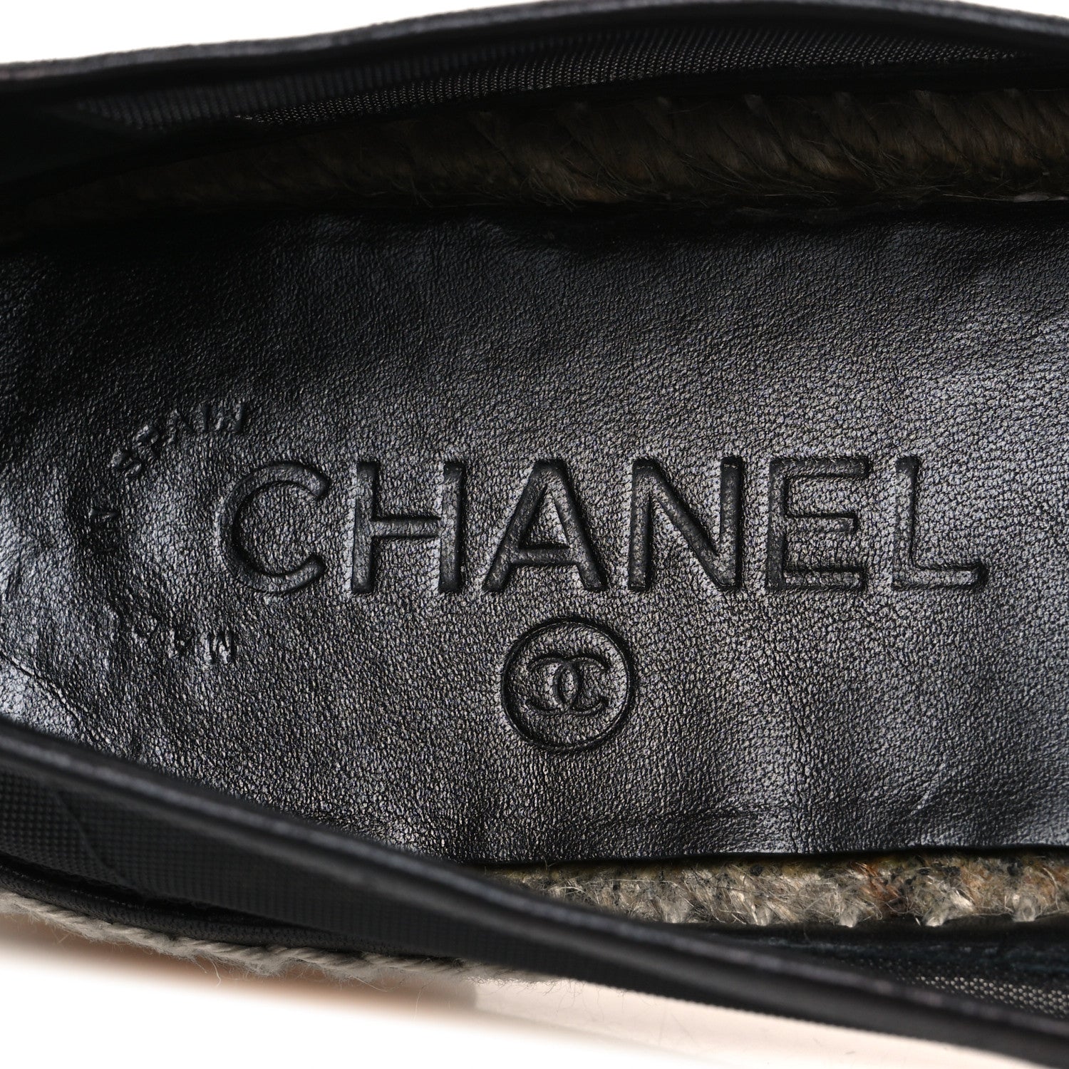 Chanel Mesh Grosgrain CC Espadrilles 38 Black 9 of 10
