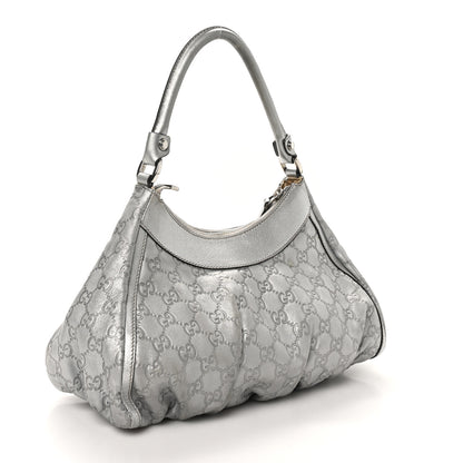 Gucci Metallic Guccissima Medium D Gold Hobo Silver 3 of 12