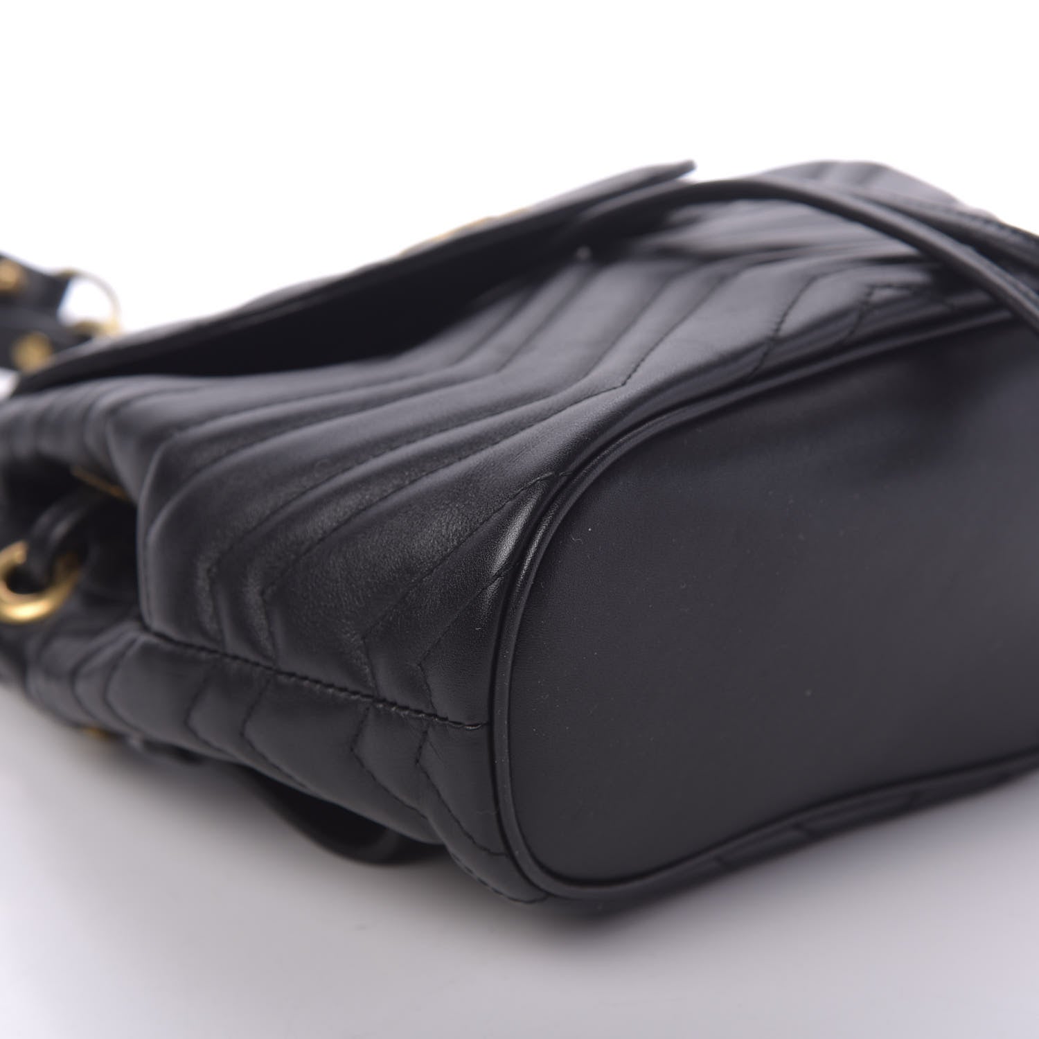 Gucci Calfskin Matelasse GG Marmont Flap Backpack Black 5 of 9