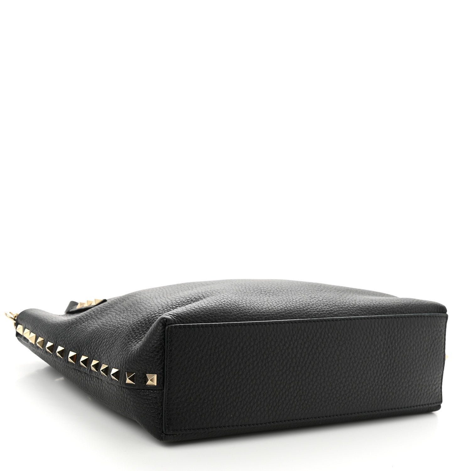 Valentino Garavani Grained Calfskin Small Rockstud Flip Lock Tote Black Rose Quartz 4 of 9