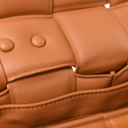 Bottega Veneta Lambskin Maxi Intreccio Padded Chain Cassette Crossbody Bag Caramel 11 of 12