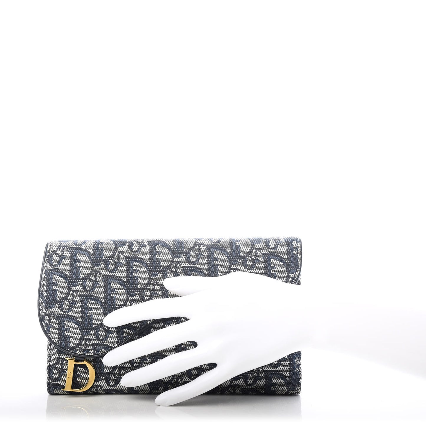Monogram Saddle Wallet Navy