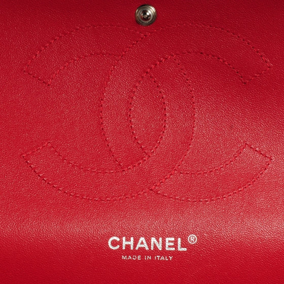 Patent Jumbo Double Flap Dark Red