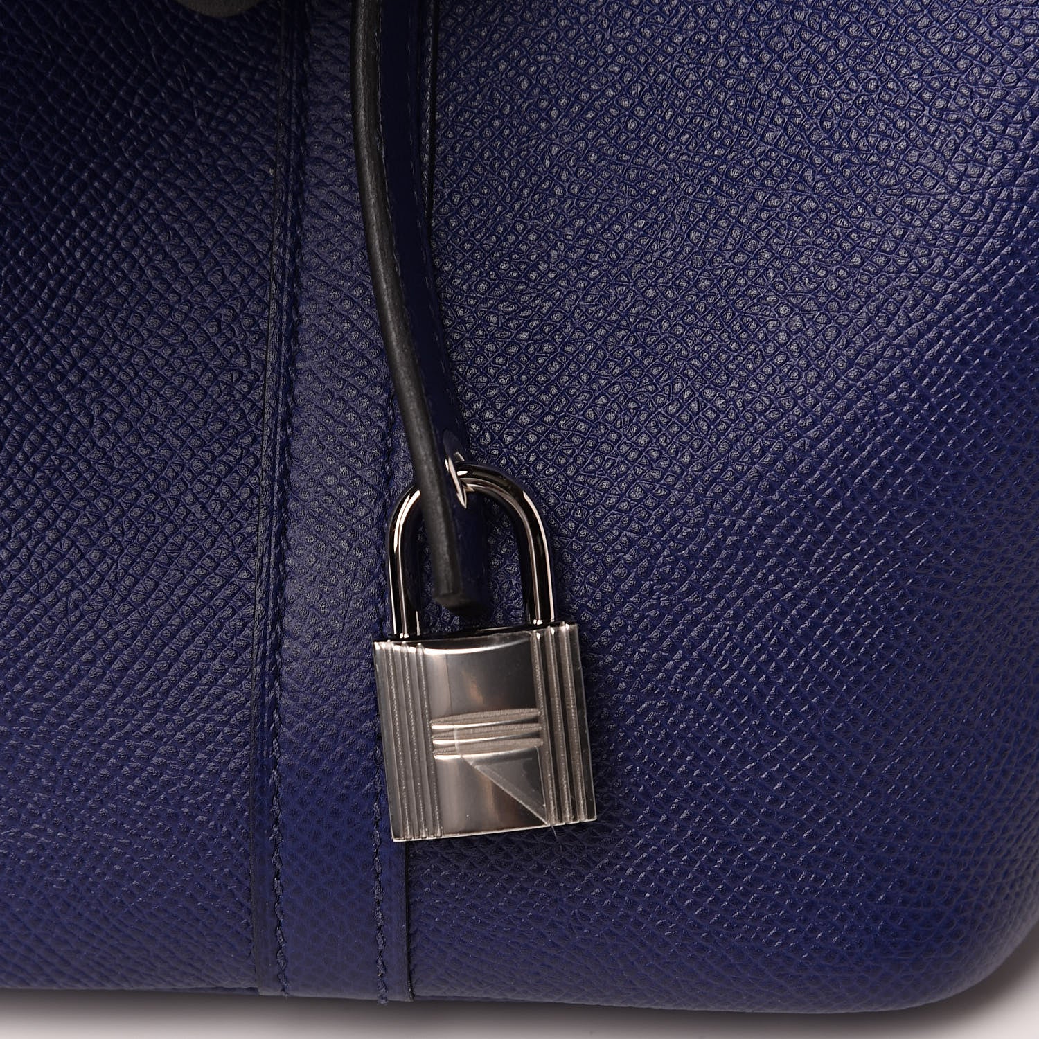 Hermes Epsom Tressage De Cuir Picotin Lock 18 PM Bleu Encre Brique Black 10 of 11