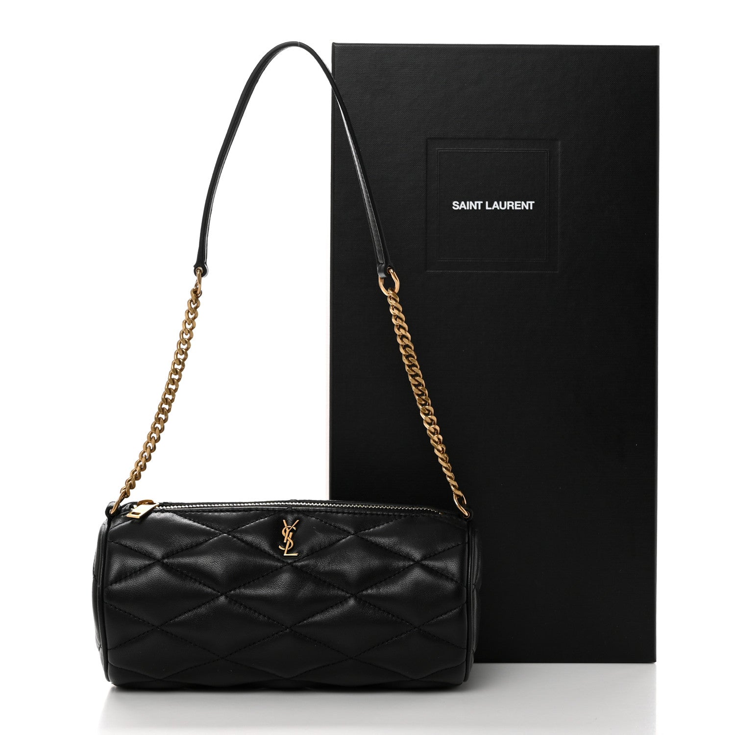 Saint Laurent Lambskin Monogram Mini Sade Tube Bag Black 2 of 11