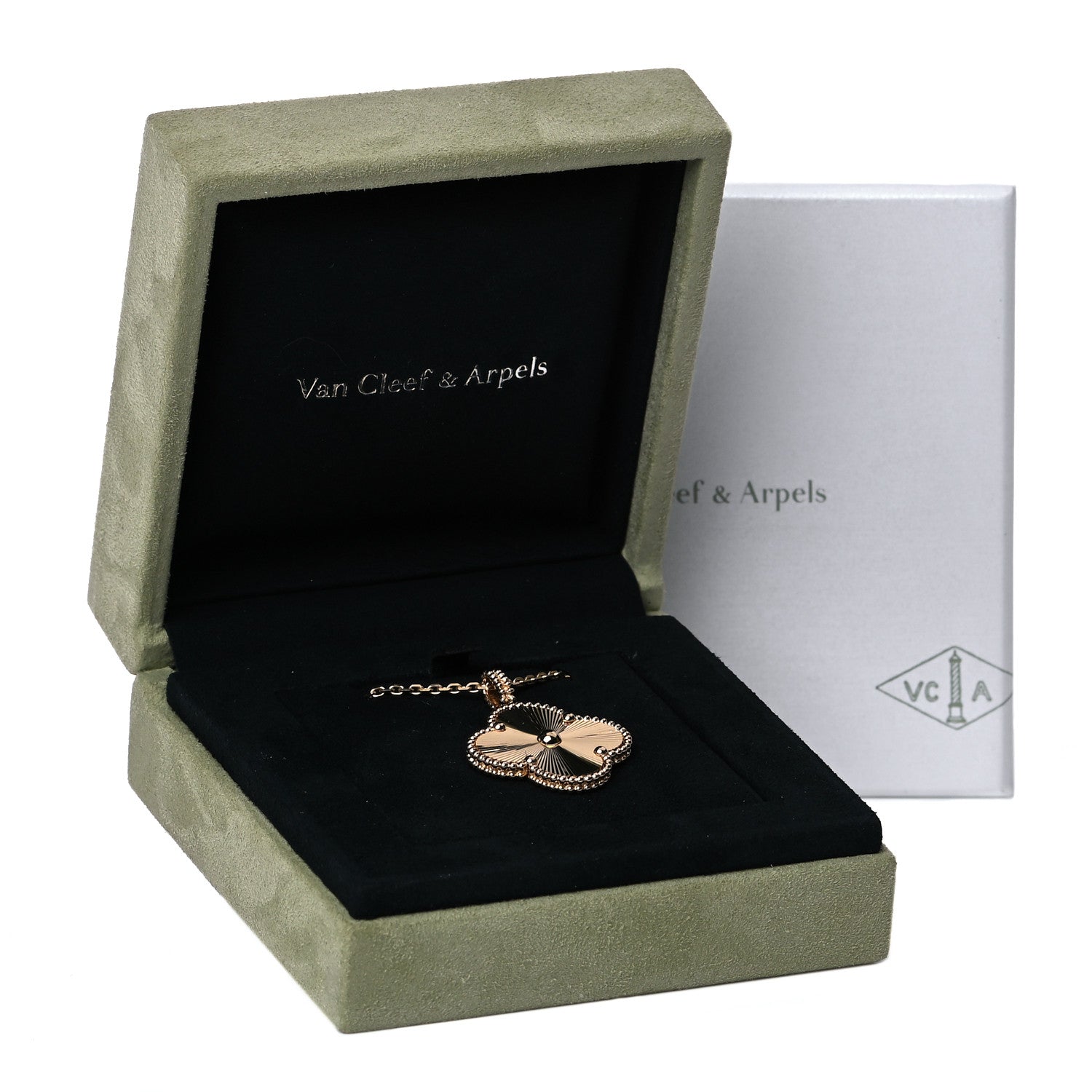 Van Cleef & Arpels 18K Yellow Gold Guilloche Magic Alhambra Long Necklace 7 of 8
