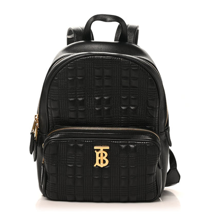 Burberry Lambskin Quilted TB Backpack Black 1 of 9