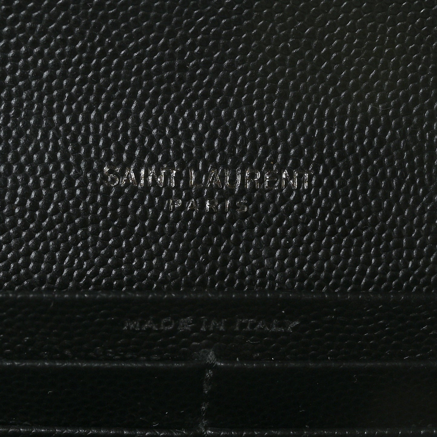 Grain De Poudre Matelasse Chevron Monogram Flap Wallet Black
