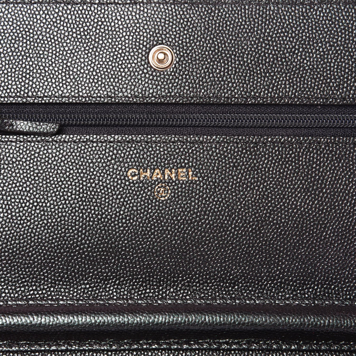 Chanel Iridescent Caviar Quilted Wallet On Chain WOC Black 6 of 12